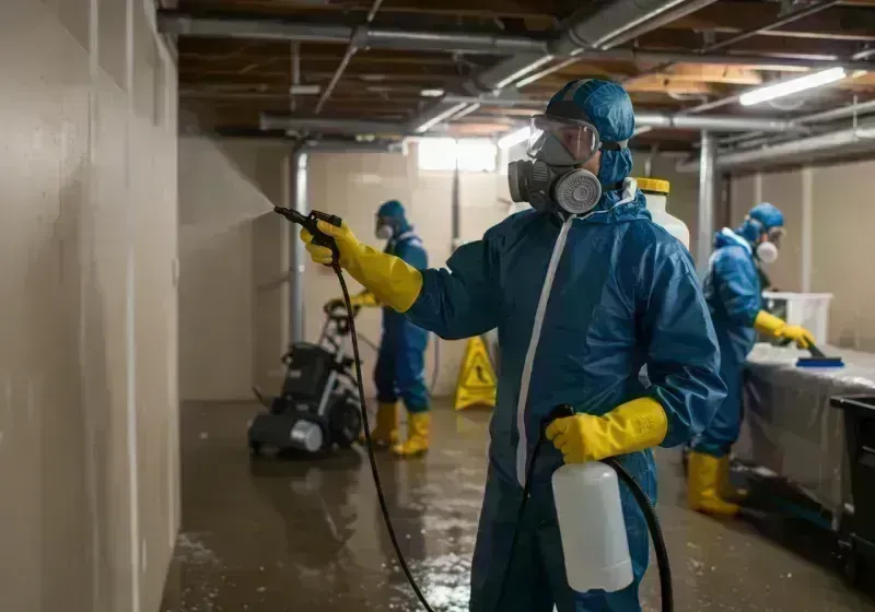 Basement Sanitization and Antimicrobial Treatment process in Jerseyville, IL